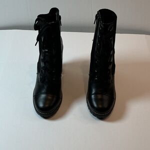 BCBGeneration Pilas Lace-Up Combat Booties Black Size 8